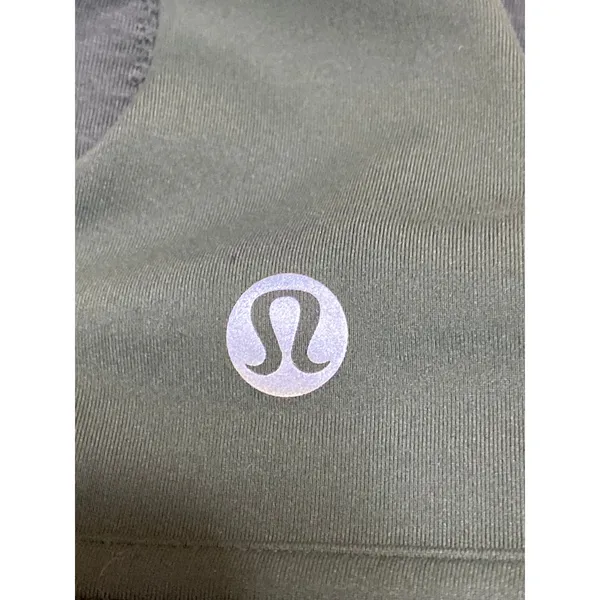 Lululemon Women's Green Racerback High Neck Yoga Athletic Sports Bra Crop Top 4 - Image 3