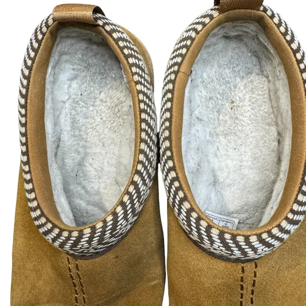 Koolaburra By UGG Slippers Mens Size 7 Brown Suede Faux Fur Lined Comfort - Image 3