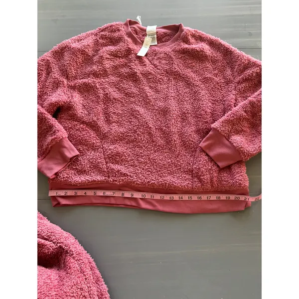 Victorias Secret Cozy Jogger Lounge Set Pink Size Medium Pink Fleece New - Image 7