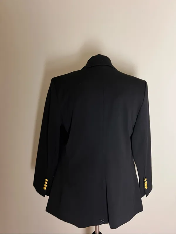 Express Black Double-Breasted Blazer with Gold Buttons NWT - Image 3