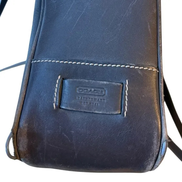 Coach Vintage Hampton Chocolate Brown Leather Laptop Shoulder Bag - Image 5