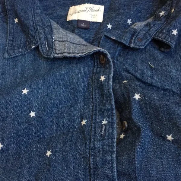 FINAL MARKDOWN Universal thread denim blouse large - Image 4