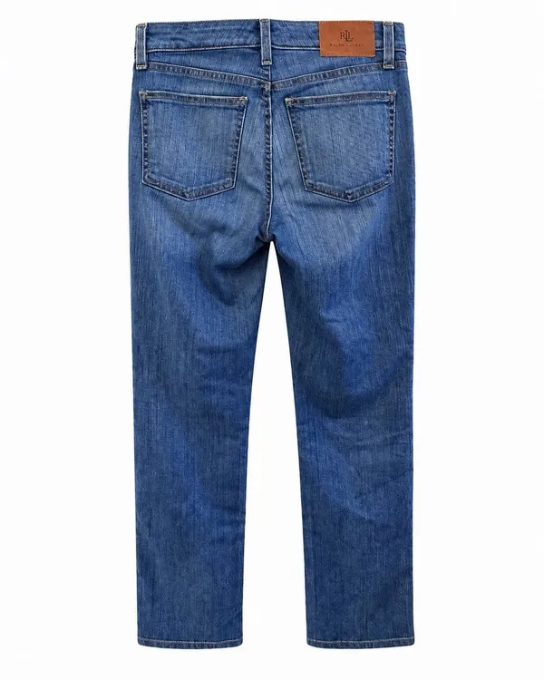 Lauren Ralph Lauren Womens Jeans Size 2 Blue Straight Leg 2x32 Stretch Denim - Image 3