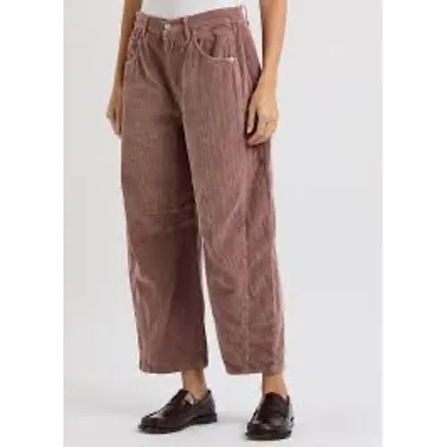 We The Free Free People Good Luck Barrel Corduroy‎ Pants Pink 24 Wide Leg EUC - Image 2