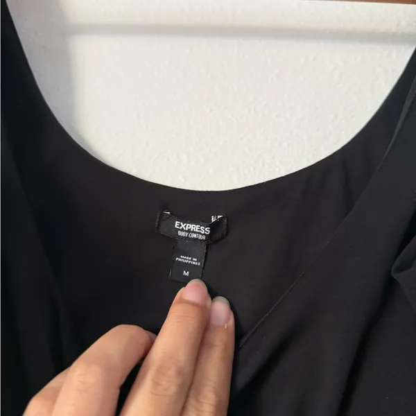 Express Black Scoop Neck Bodysuit - Image 3
