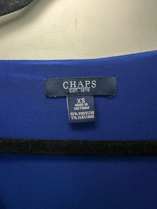 Chaps Royal Blue Twist Front Stretch Jersey Dress XS - Image 2