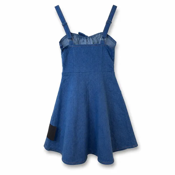 NEW Lulus Considered Charisma Blue Chambray Bustier Corset Style Mini Dress - Image 7