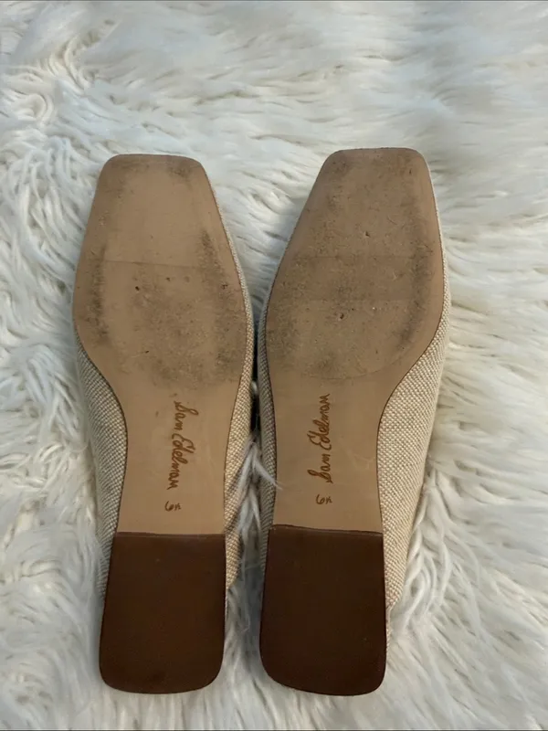 Sam Edelman Beige Slip-On Mule with Decorative Buckle size 6.5 excellent conditi - Image 5