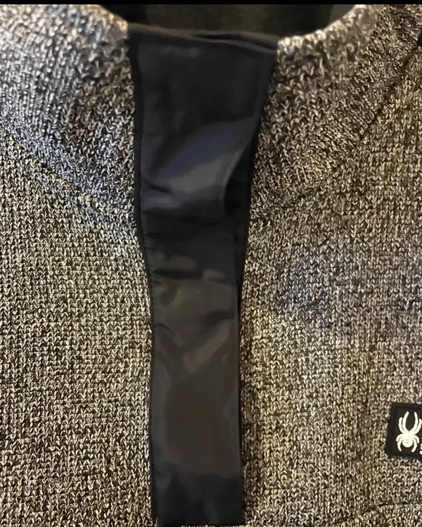 Spyder Sweater Sweatshirt Jacket 1/4 Snap Grey Black Men’s Small NEW NWT - Image 3