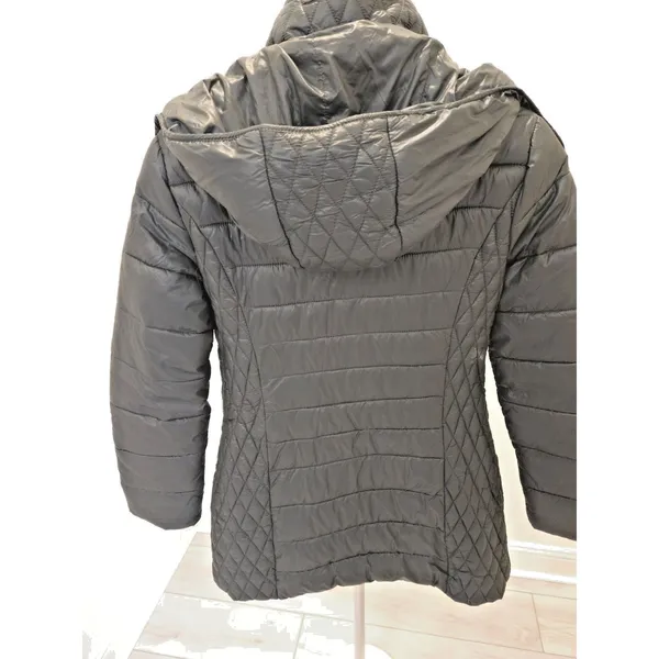 Mango Down Y2K Hunter Green Duck Feather Fill Jacket Removable Hood L Womens - Image 6