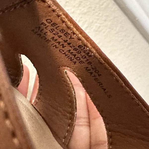 Frye and Co. Women's Brown Gelsey Heeled Open Toe Sandals Size 6.5 Vegan Leather - Image 10