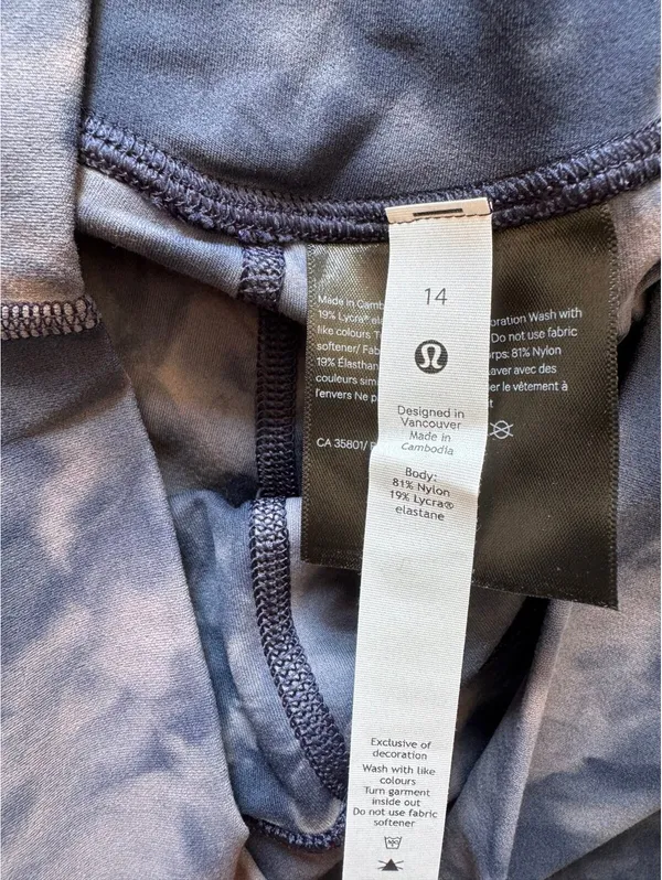 Lululemon Align High Rise 25” Diamond Dye Lunar Rock True Navy DD5R Size 14 NWT - Image 6