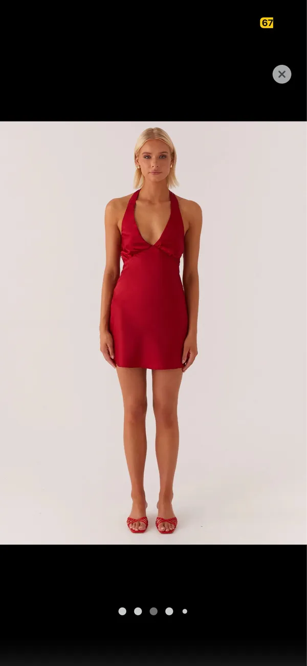 Peppermayo Mini Dress red heavy hearted  - Image 3