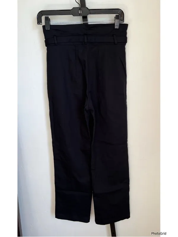 Reformation Black Grommet Belt Pants Size 2 - Image 2