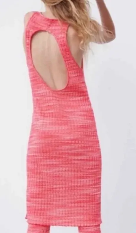 ZARA Ribbed Fitted Knit Tank Midi-Dress - Image 2