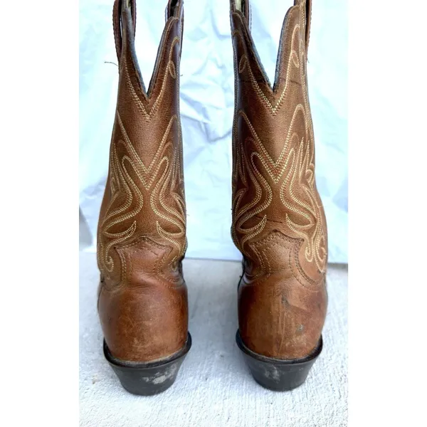 Ariat Legend Leather Western Cowboy Boots 7B Brown Square Toe Russet Rebel - Image 8