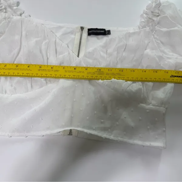 Bundle only! Must be with $15 or more PrettyLittleThing White Sheer Puff Sleeve - Image 3
