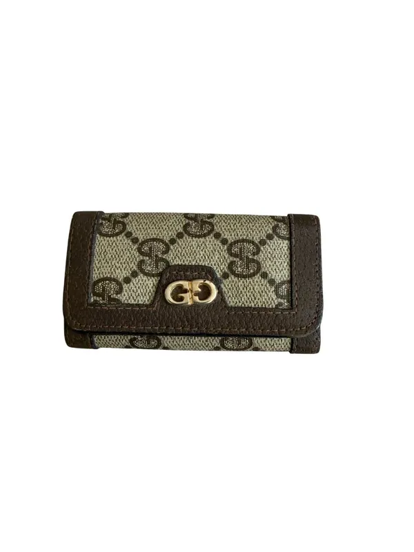 GUCCI Vintage Brown Keyholder Wallet Womens - Image 6
