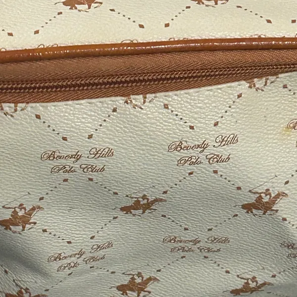 Beverly Hills Polo Club Cream and Brown Patterned Makeup bag - Image 4