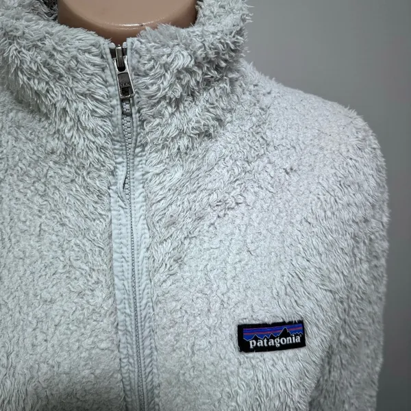Patagonia Los Gatos Full Zip Jacket Sherpa Gray Medium Fur Fuzzy Sherpa - Image 6