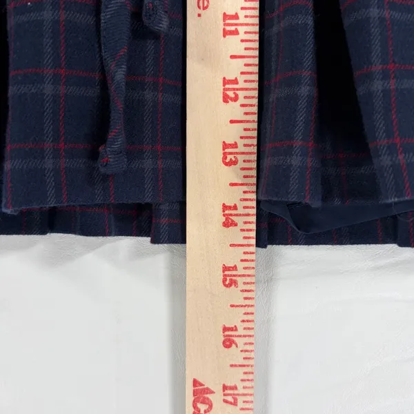 Hollister Plaid Pleated Skort Navy Red Grid Mini Skirt XL School Girl Academia - Image 6