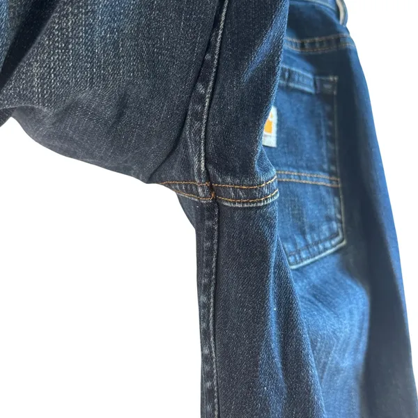 Carhartt Rugged‎ Flex Loose Fit Jeans Dark Wash Indigo Denim Size 2 Reg BD2731-W - Image 11
