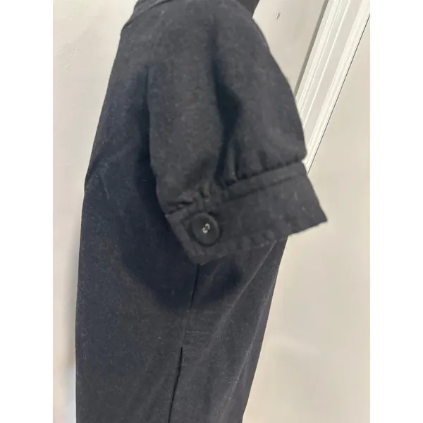 VTG GAP Wool Blend Pleated Bib Shift Dress Women SZ: 4 Black preppy mall brand - Image 10