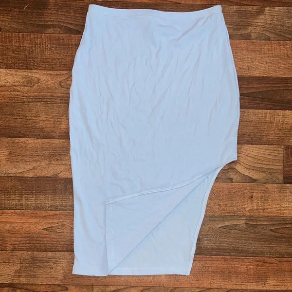 Chic Asymmetrical Light Blue Skirt - Image 2