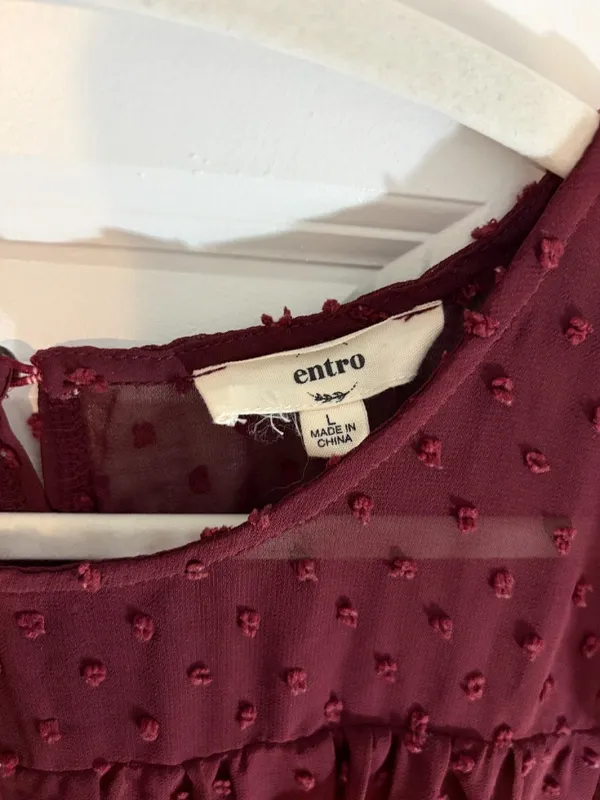 Entro Swiss Dot Tiered Ruffle Blouse - Image 3