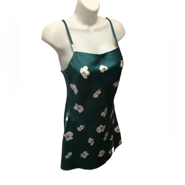 Princess Polly Ultra Mini Slip Dress Floral Print Size 2 Green White Whimsigoth - Image 3