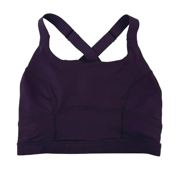 Lululemon Pure Practice Bra Deep‎ Zinfandel Purple Women 6 Luxtreme Strappy - Image 5