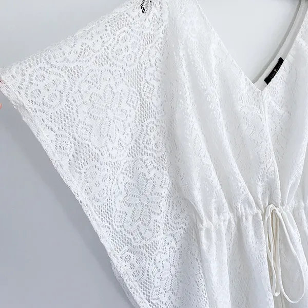 Lace White Bohemian Top Size XL - Image 3