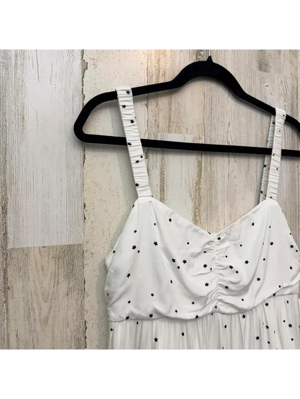 Altar’d State Women’s Large White Star Print Ruched Babydoll Dress - Image 3