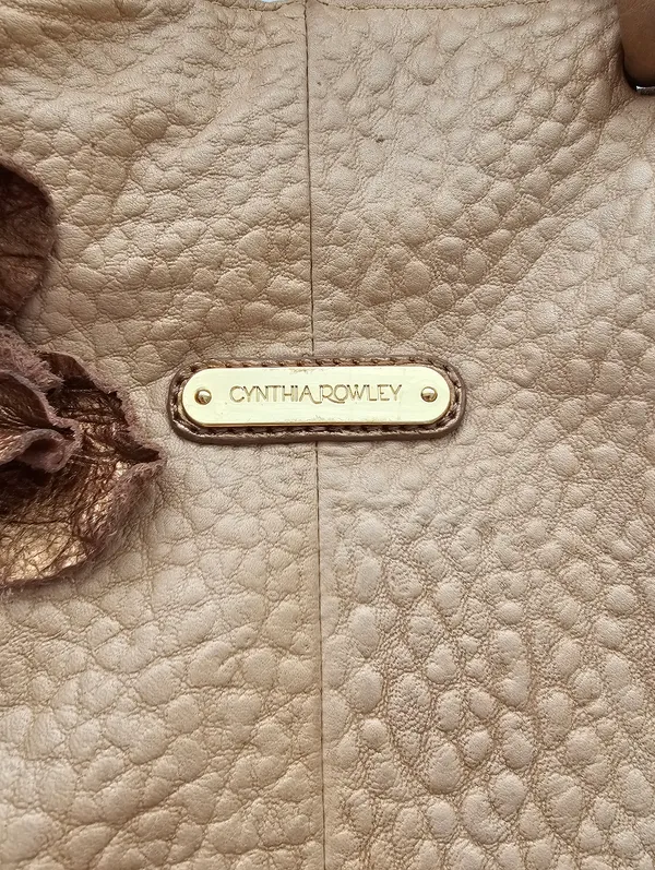 Cynthia Rowley Pebble Leather Floral Applique Hobo​ Bag - Image 14