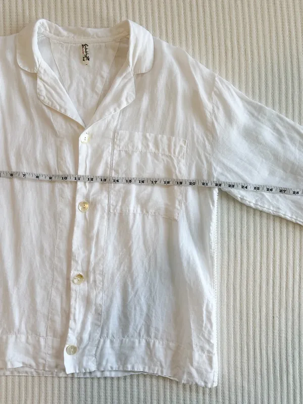 Intimately by Free People Linen Button Down Shirt with Mother of Pearl Buttons - Image 6