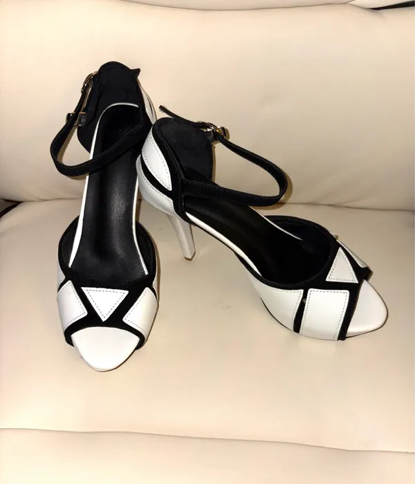 Women's high-heeled platform sandals with an open toe, ideal for parties and summer. Size 8 - Image 2