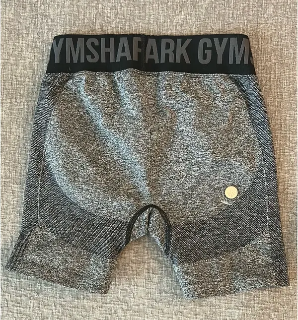 Gymshark Flex Biker Shorts Marled Charcoal Grey - Image 4