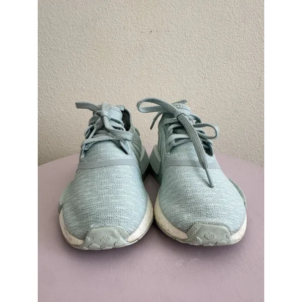 Adidas NMD_R1 Boost Low Top Sneakers Dash Green/Cloud White EF4275 Size 6 - Image 3