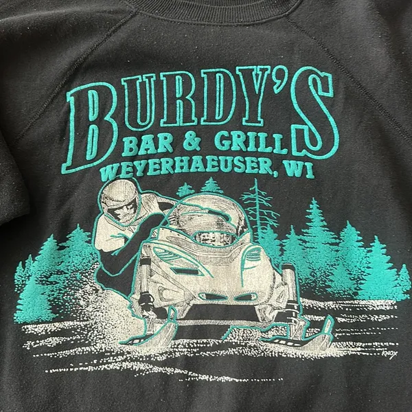 90s vintage snowmobile crewneck - Image 2