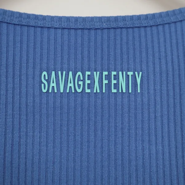 Savage X Fenty Womens Ribbed Scoop Neck Tank Top Blue XS AV785 - Image 3