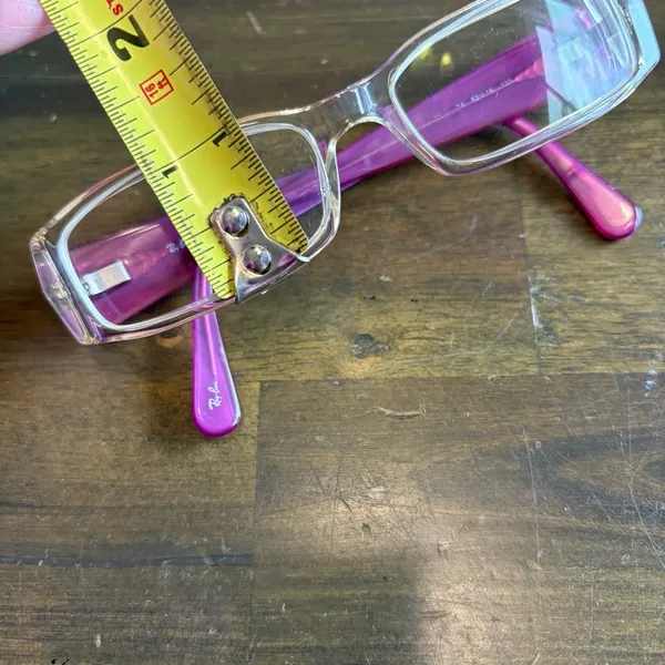 Ray-Ban Eye Glasses Clear Fram Pink Purple Reading - Image 4