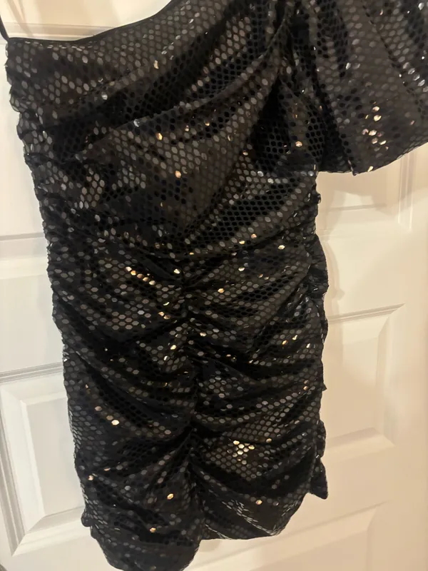 DO+BE One-Shoulder Black Dress - Image 3