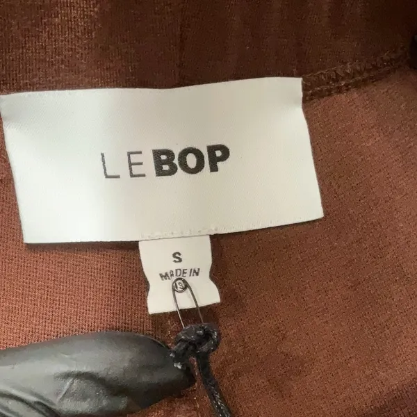 Le Bop Brown Flare Pants High Waisted Seam Detail Small Minimalist Fall - Image 8