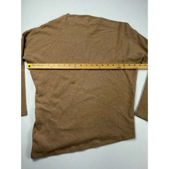 ASTR the Label Knit Pullover Top Casual Long Sleeve‎ Brown Asymmetric Hem M - Image 2