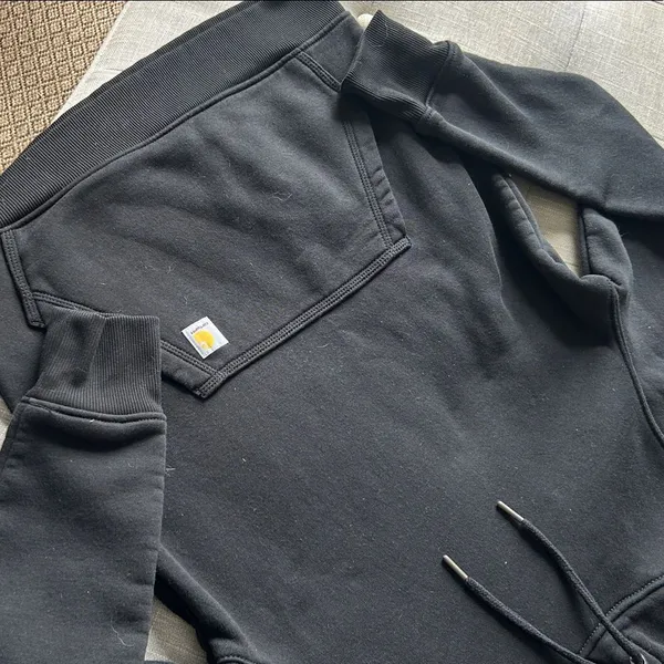 Carhartt Relaxed Fit Black Hoodie Size Small (4-6) - Image 4