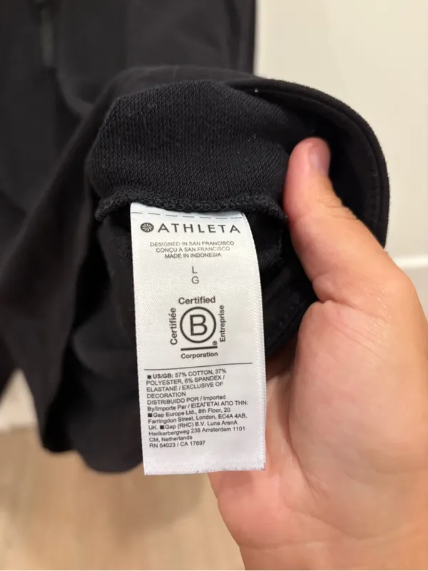 Athleta Black Half-Zip Pullover Hoodie - Image 4