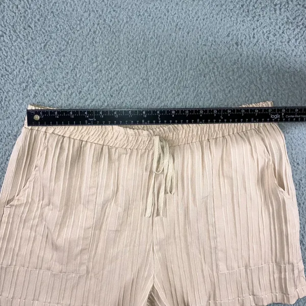 SheIn Women‎ 2 Pc Set 2XL Shorts and Button Up Shirt Relaxed Textured Vacation Resort - Image 10