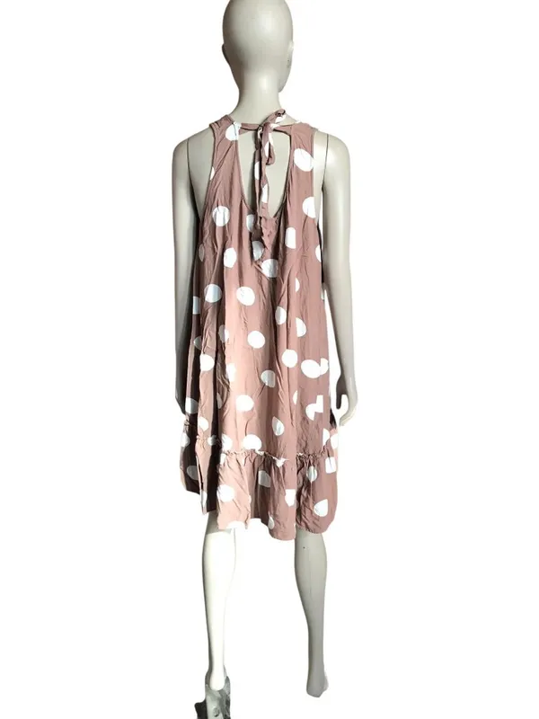 Loft Brown and White Polka Dot Dress - Image 4