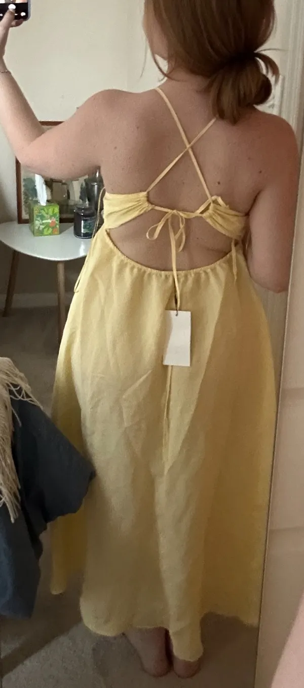 Zara Yellow Maxi Dress - Image 4