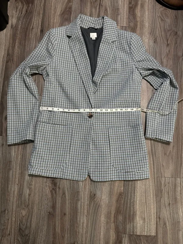 a new day Plaid Single-Button Blazer in Blue and Black. - Image 11
